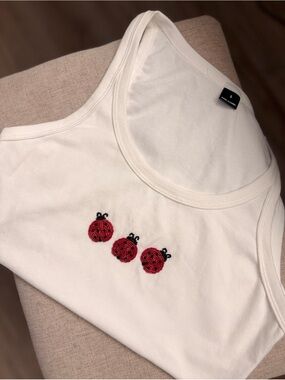 Beaded Ladybug Tank Top